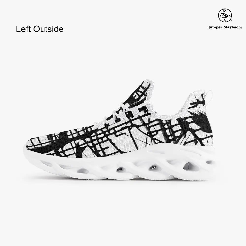 Dark Matrix Flex sneakers by Jumper Maybach® with sleek black design, lightweight construction, and modern athletic style.