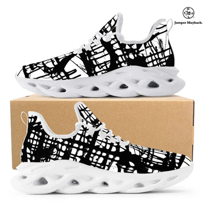 Dark Matrix Flex sneakers by Jumper Maybach®, stylish men's and women's sneakers with a sleek dark design and modern athletic look.