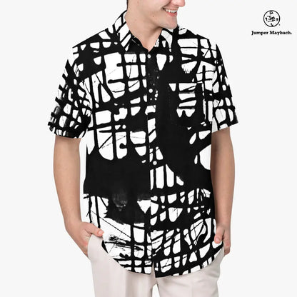 Dark Matrix Resort unisex shirt by Jumper Maybach, stylish men's clothing with a bold, graphic dark matrix design.