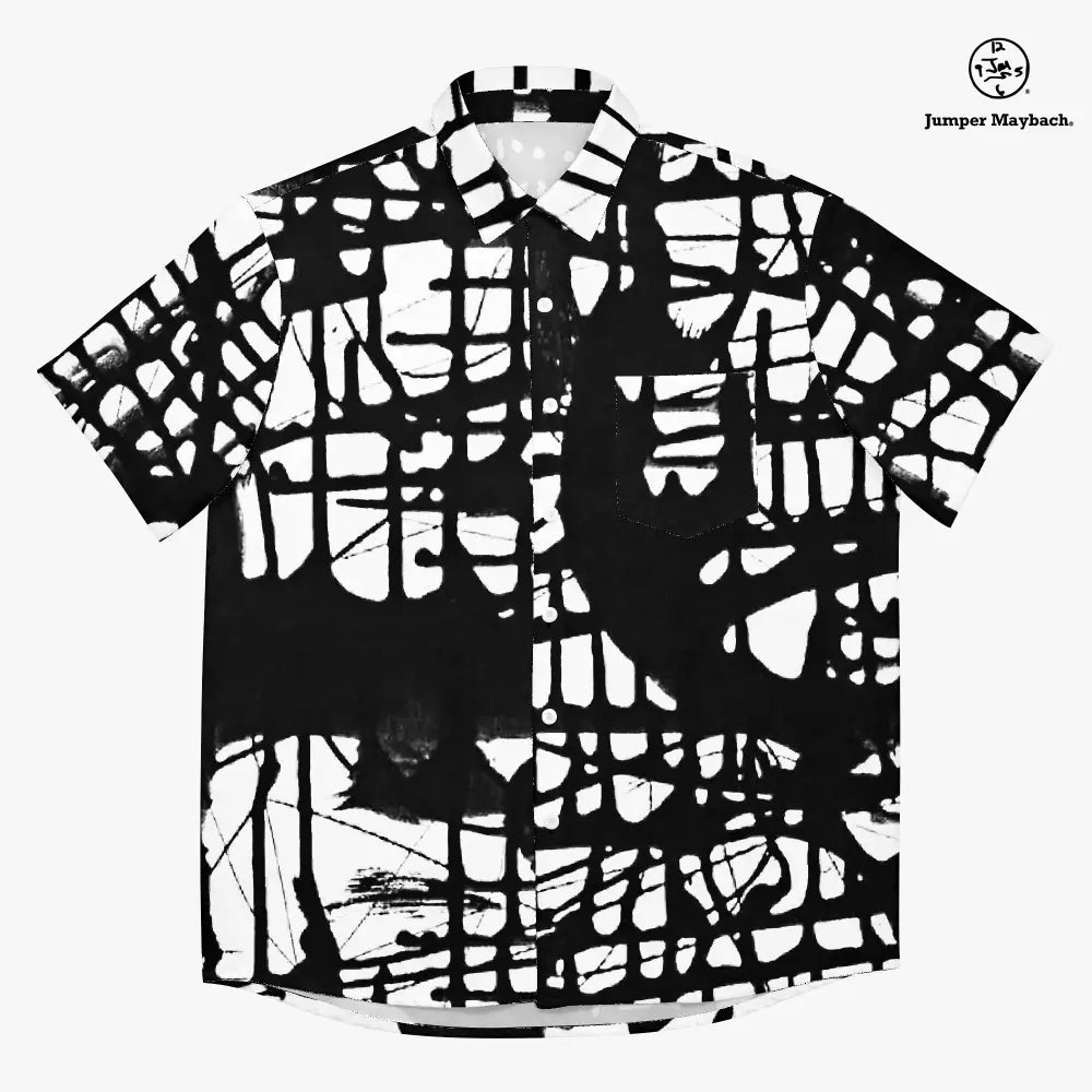 Dark Matrix Resort unisex shirt by Jumper Maybach® featuring a stylish dark pattern, casual fit, and men's fashion design.