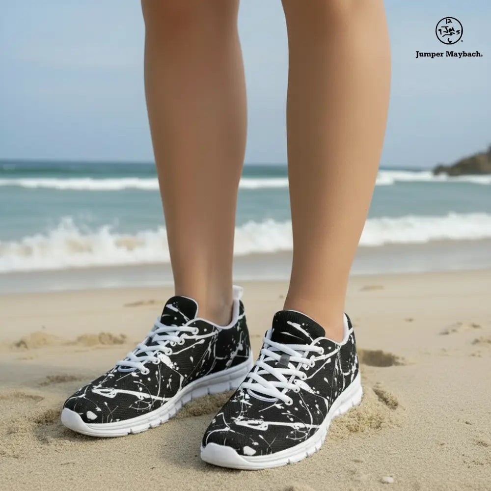 JetPrint Fulfillment Aliens on the Moon athletic sneakers by Jumper Maybach® featuring alien and moon graphic design for men and women.