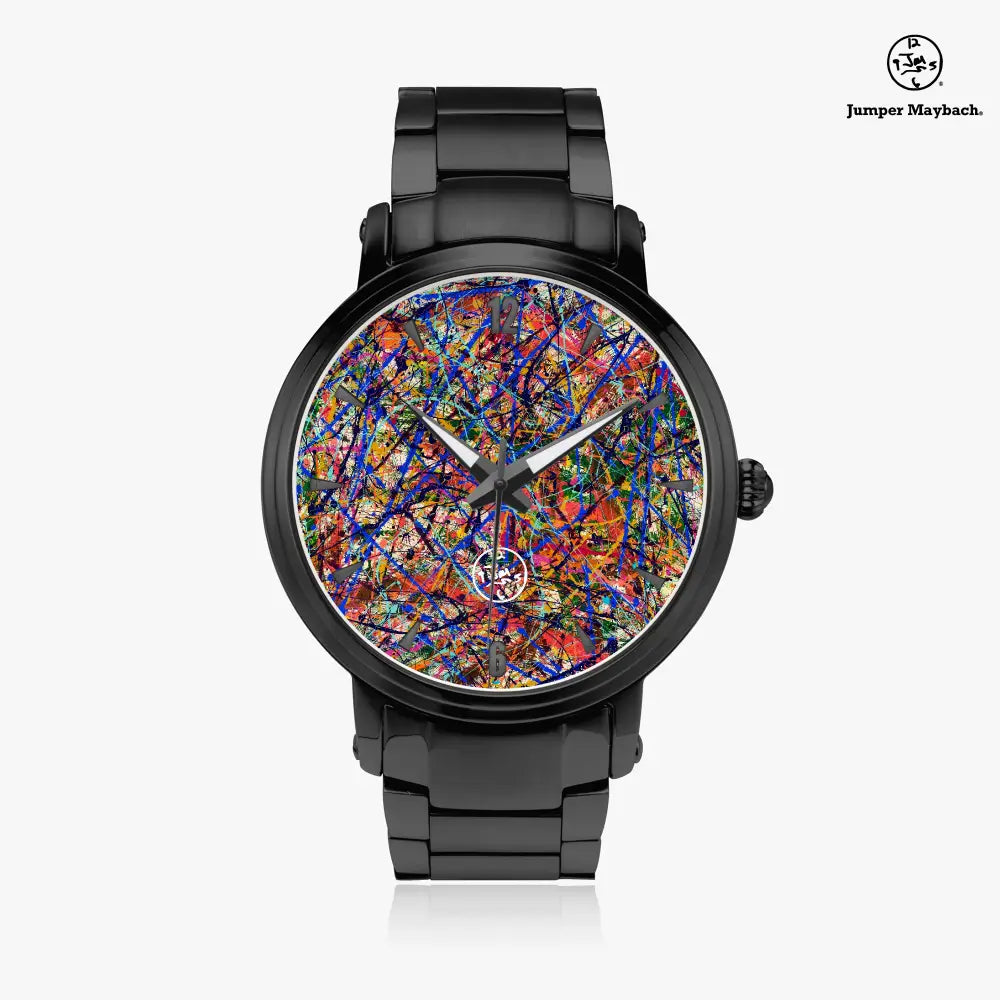 Deep Dimension Steel Strap Automatic Watch by Jumper Maybach with indicators, featuring a sleek stainless steel band and detailed watch face.
