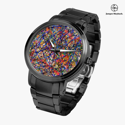 Deep Dimension Steel Strap Automatic Watch by Jumper Maybach with indicators, featuring a sleek steel strap and modern design.
