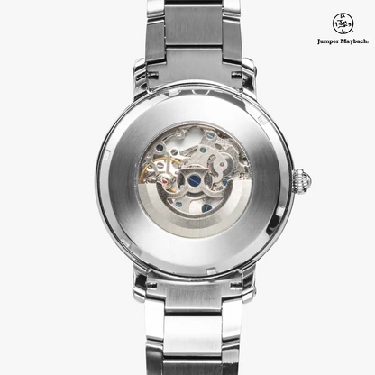 Deep Dimension Steel Strap Automatic Watch with indicators by Jumper Maybach, featuring a sleek steel strap and modern design.
