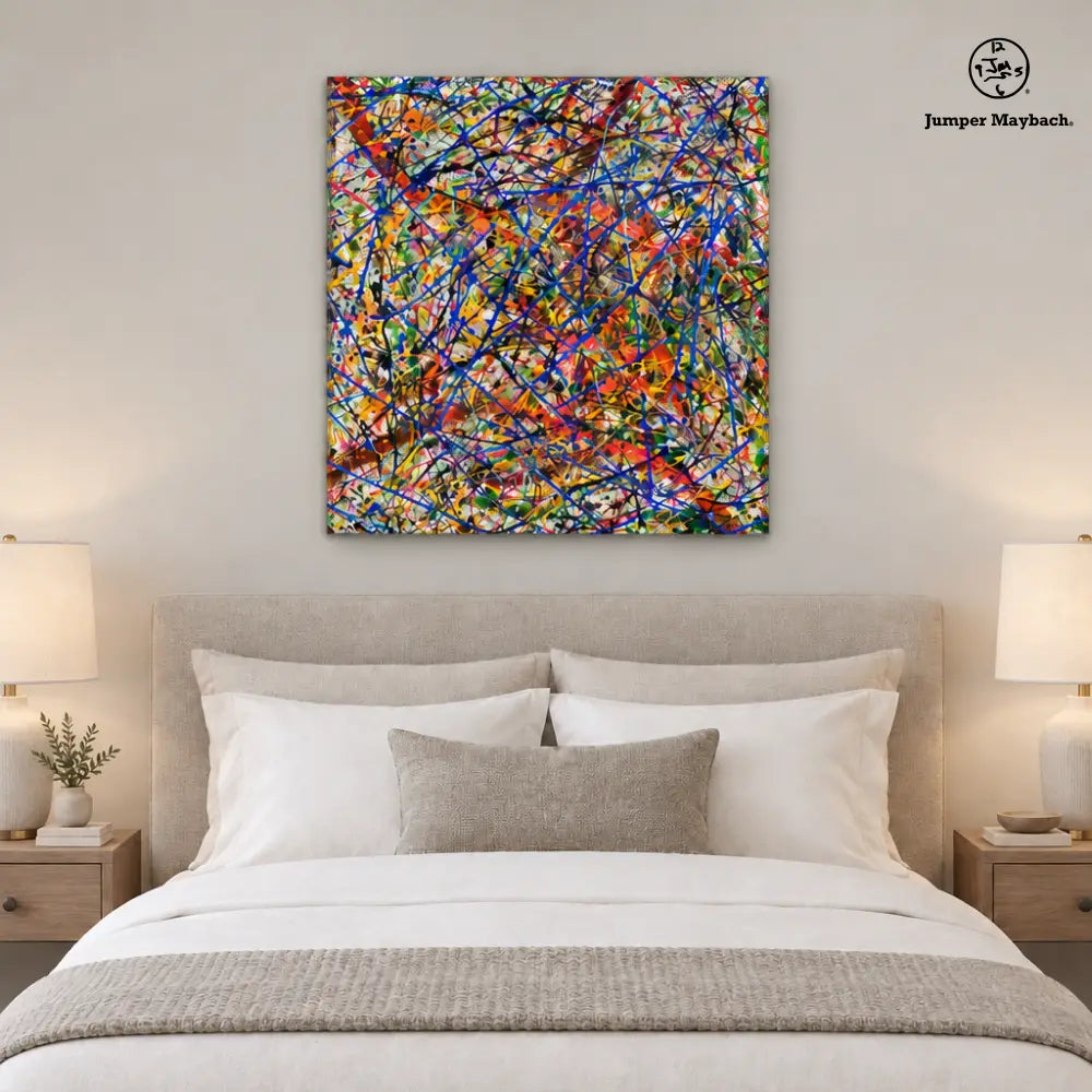 Deep Dimensions embellished canvas bedroom