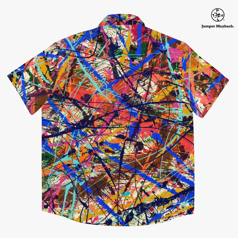 Deep Dimensions Resort unisex shirt by Jumper Maybach, stylish men's clothing with vibrant design and comfortable fit.