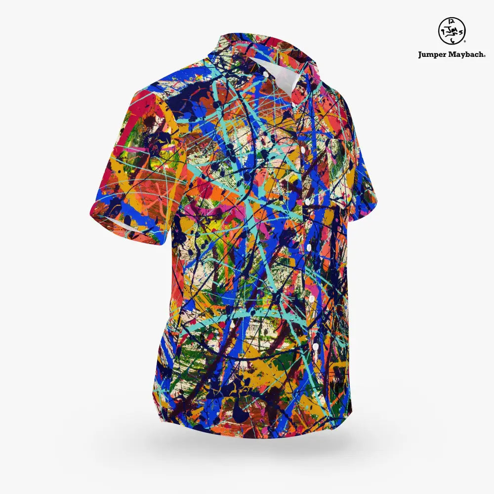 Deep Dimensions Resort unisex shirt by Jumper Maybach®, men's clothing, stylish casual shirt with vibrant design.
