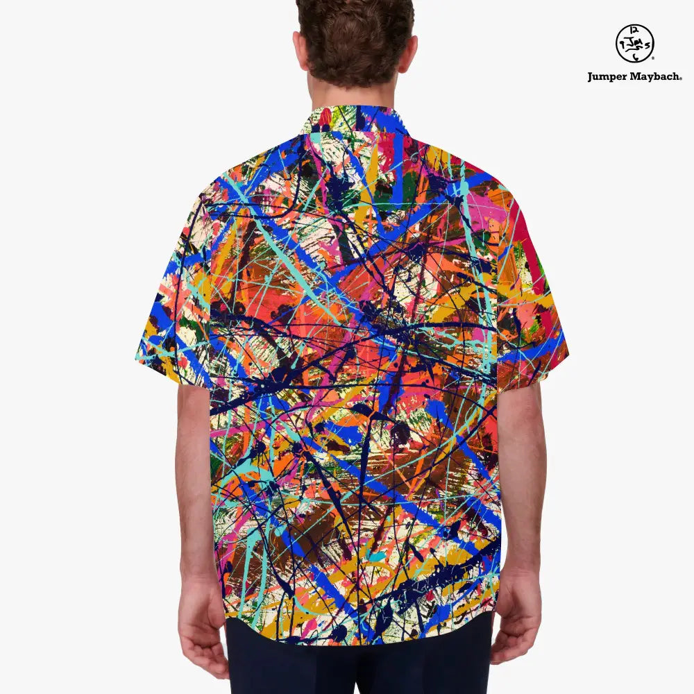 Deep Dimensions Resort unisex shirt by Jumper Maybach®, men's clothing, stylish casual shirt with vibrant patterns.