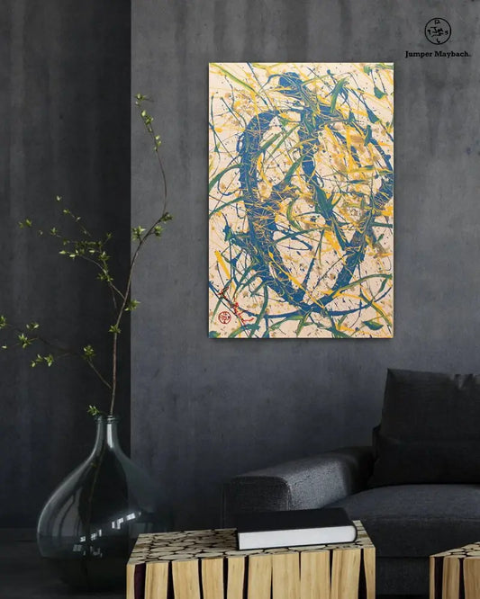Dragon - Original Acrylic Painting by Jumper Maybach | 24x36 Abstract Canvas Art - Jumper Maybach Artwork