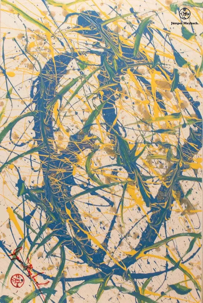 Dragon - Original Acrylic Painting by Jumper Maybach | 24x36 Abstract Canvas Art - Jumper Maybach Artwork