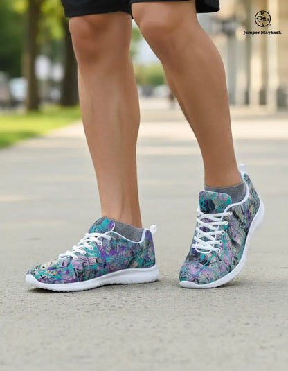 Dream Dimension athletic sneakers by Jumper Maybach® in black and white, featuring a modern design and sporty silhouette.