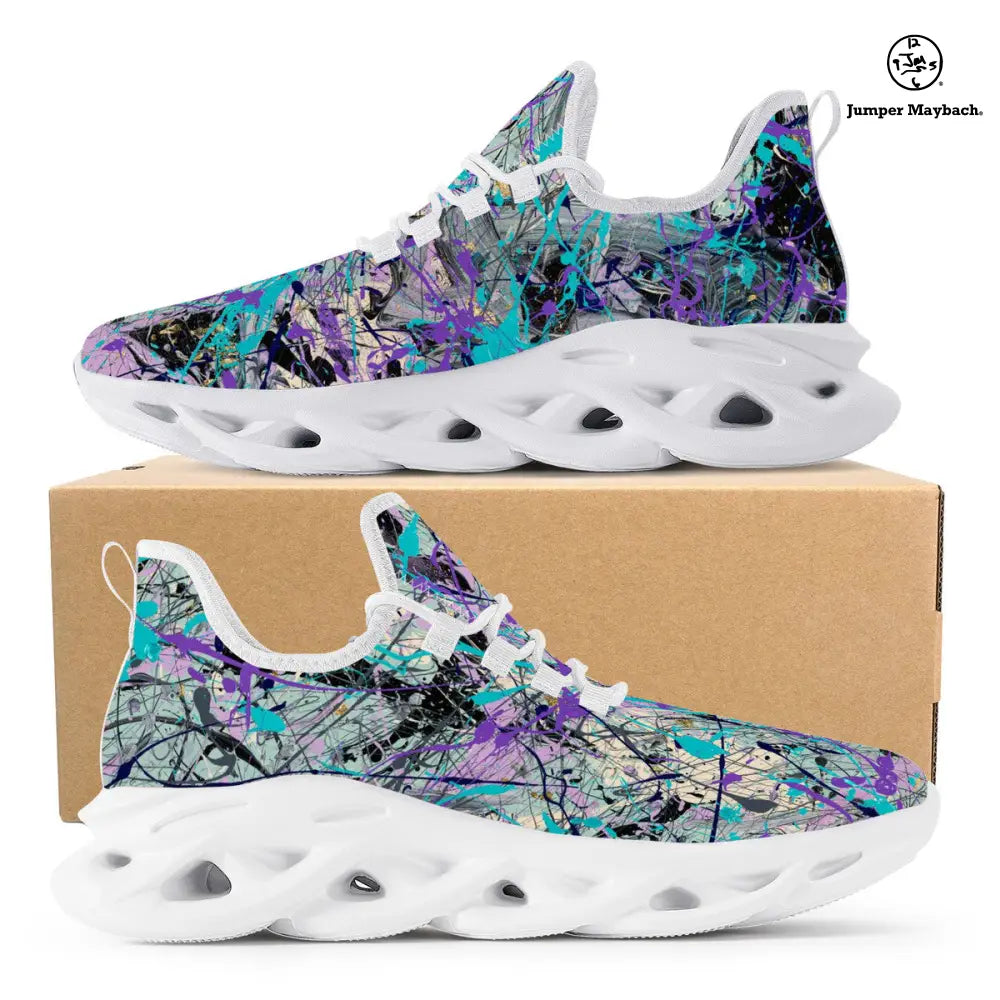 Dream Dimension Flex Sneakers by Jumper Maybach, stylish unisex sneakers with modern design and vibrant color accents.