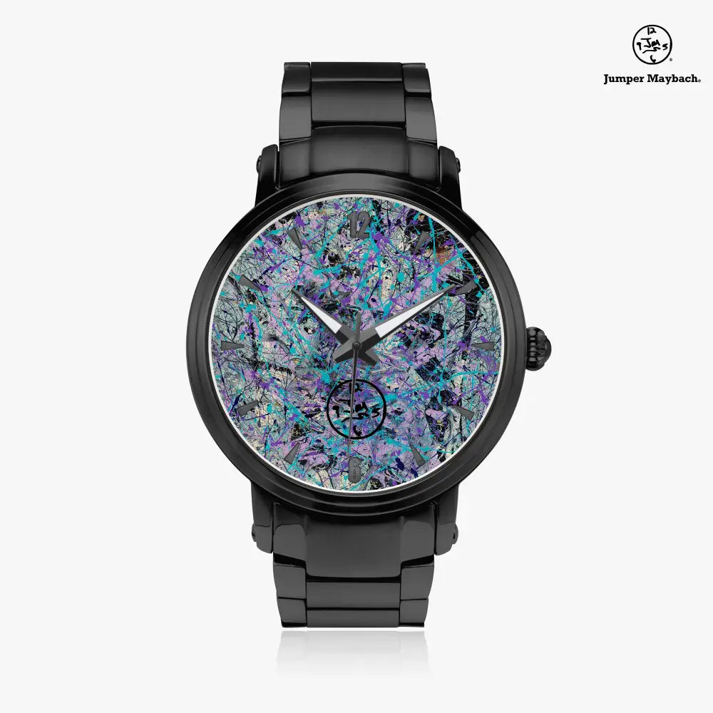 JetPrint Fulfillment Dream Dimension Steel Strap Automatic Watch by Jumper Maybach® with indicators, featuring a sleek steel strap.