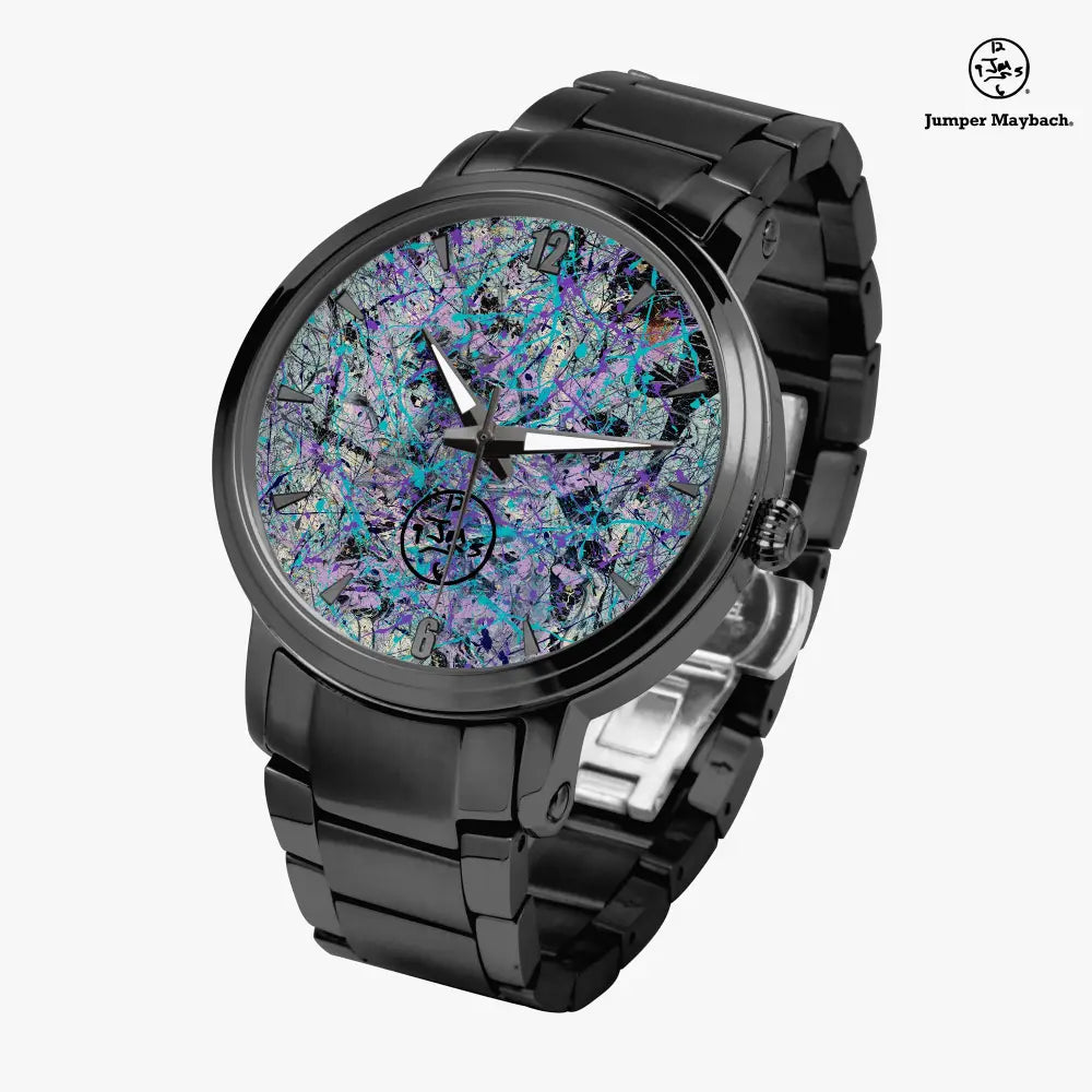 JetPrint Fulfillment steel strap watch with automatic movement and indicator features, part of the Dream Dimension collection by Jumper Maybach®.