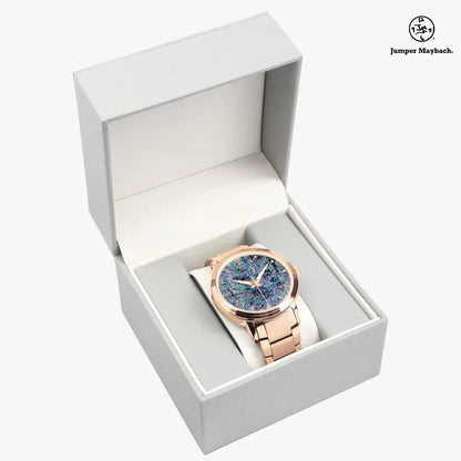 Steel strap automatic watch with indicators by Jumper Maybach® featuring a sleek design and stainless steel band.
