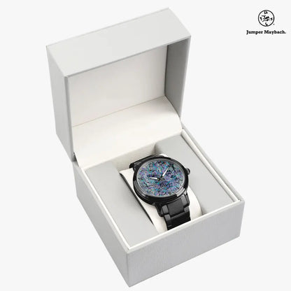 JetPrint Fulfillment steel strap watch with automatic movement and indicator features, by Jumper Maybach®.