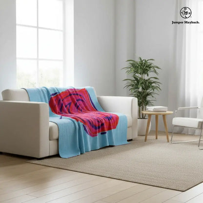 Big LOViE DREAM Jumper Maybach cosmic cotton candy cherry big blanket with vibrant pink and soft fabric texture.