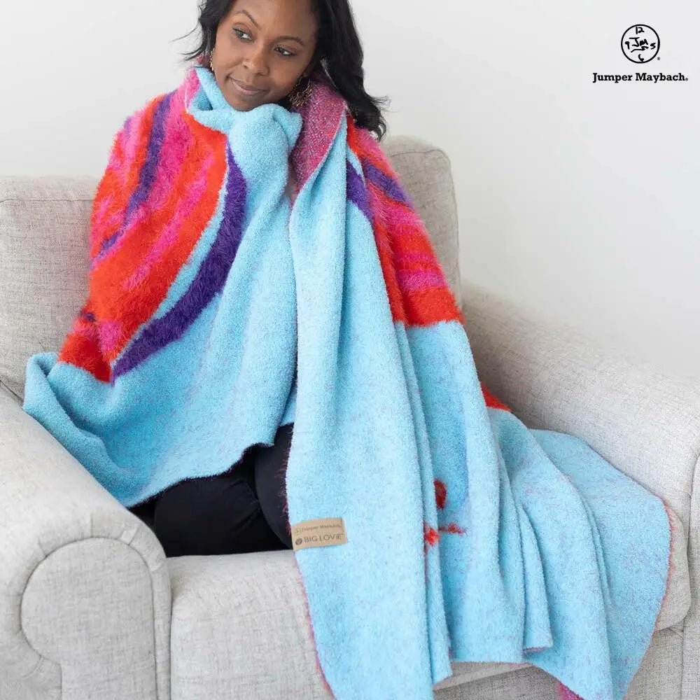 Big LOViE DREAM jumper cosmic cotton candy cherry big blanket with soft, colorful fabric and cozy design.