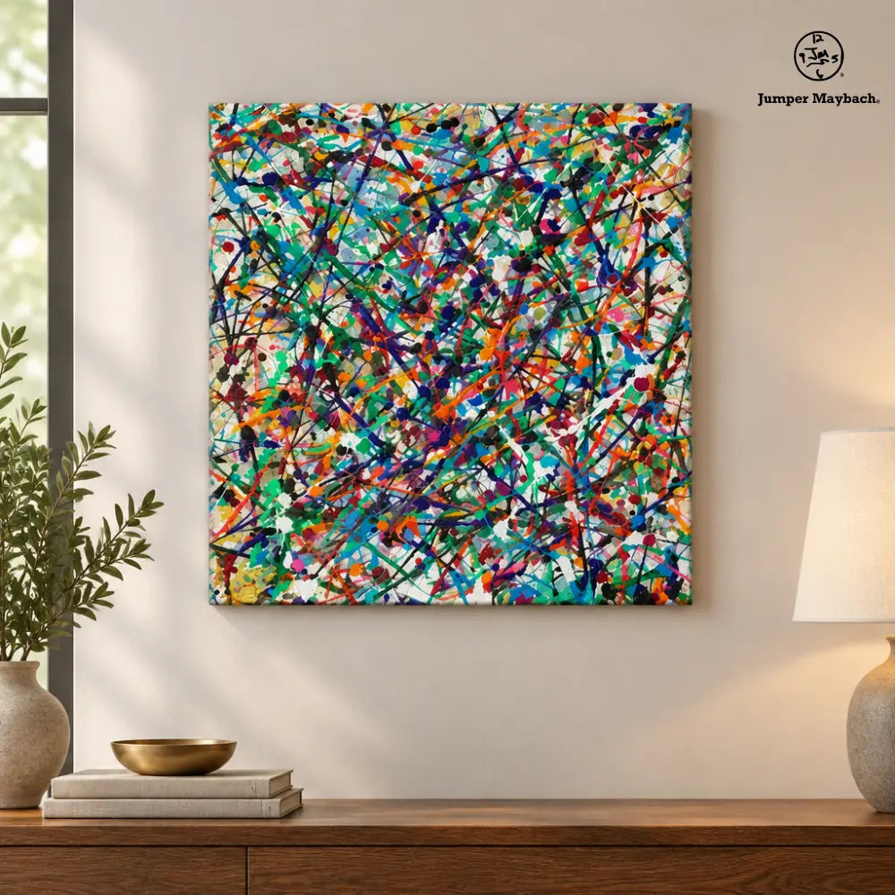Endless Asteroid Playground (Embellished-Hand Signed by the Artist) - wall view