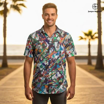 Endless Asteroid Playground PLUS SIZE Resort UNISEX Shirt by Jumper Maybach® - Jumper Maybach Men's Clothing