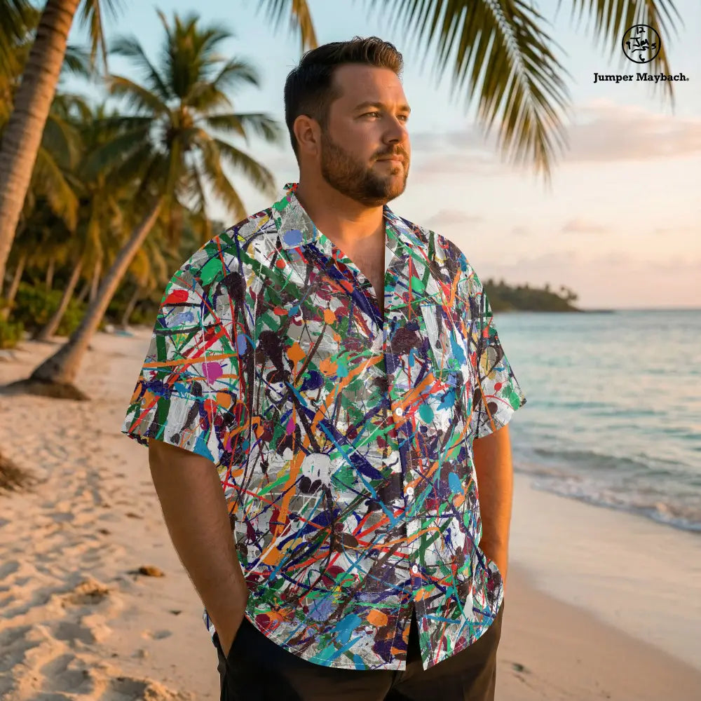 Endless Asteroid Playground PLUS SIZE Resort UNISEX Shirt by Jumper Maybach® - Jumper Maybach Men's Clothing