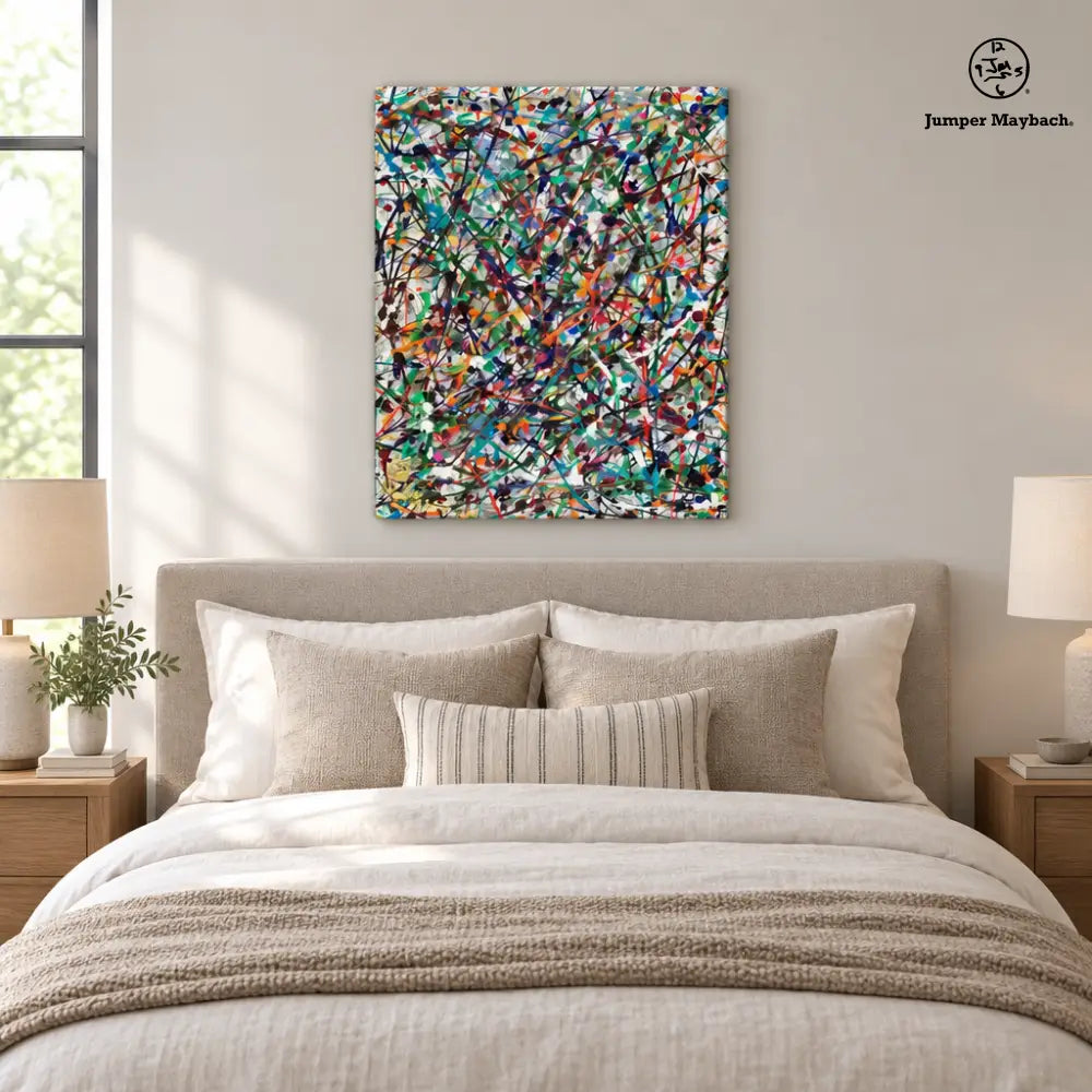 Endless Asteroid Playground (Print on Canvas) - bedroom vignette - Jumper Maybach Prints
