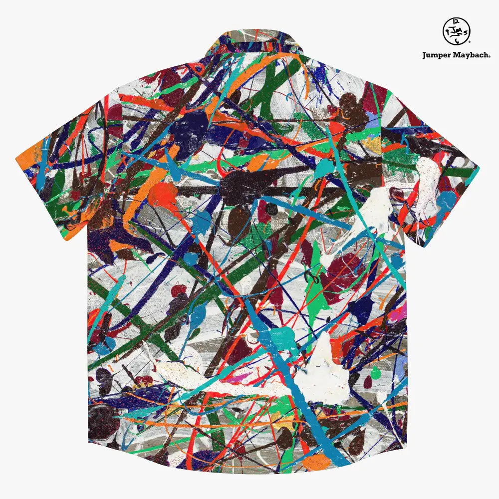 Endless Asteroid Playground Resort unisex shirt by Jumper Maybach®, men's casual clothing with colorful asteroid print.