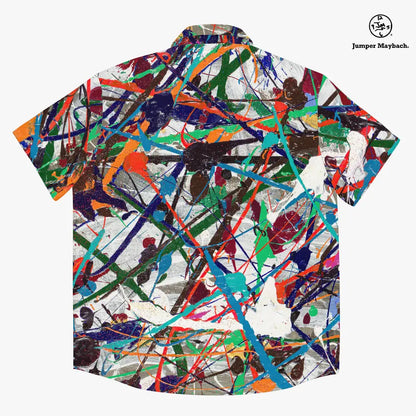 Endless Asteroid Playground Resort unisex shirt by Jumper Maybach®, men's casual clothing with colorful asteroid print.