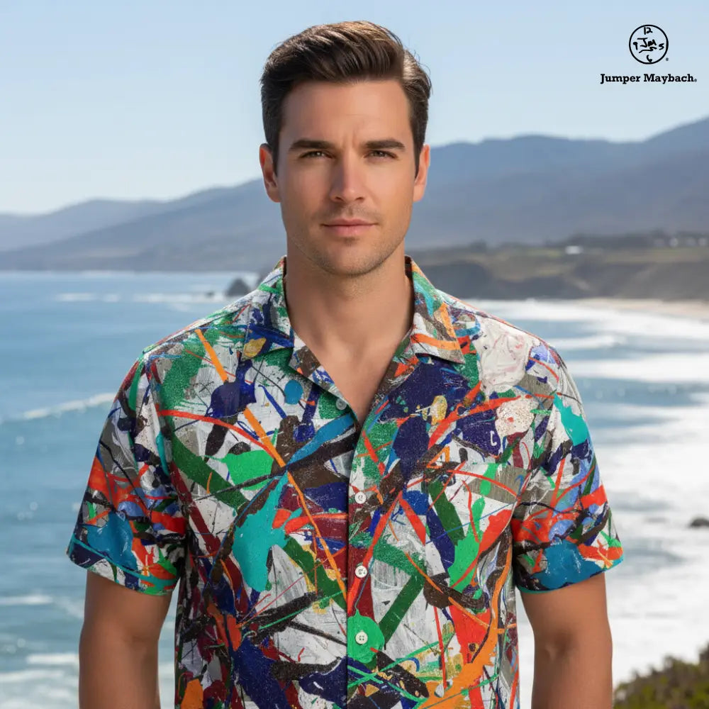 Endless Asteroid Playground Resort unisex shirt by Jumper Maybach®, men's clothing with space-inspired asteroid print, casual style.