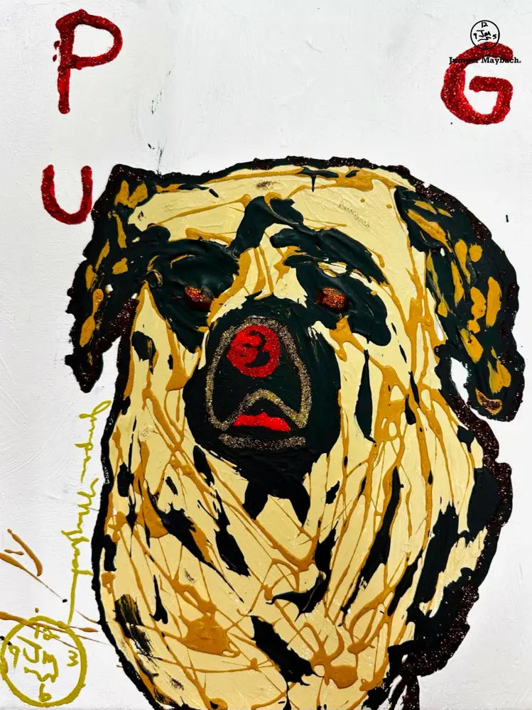 Fawn Pug - Original Painting - Jumper Maybach Artwork