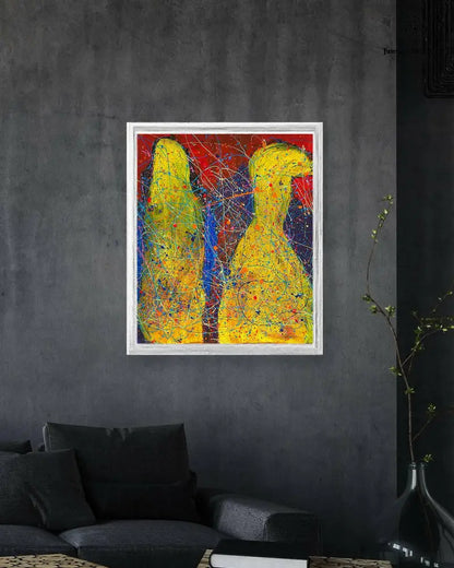 Print of "Ghosts of the Plague" by Jumper Maybach featuring haunting, abstract ghost figures on paper art print.