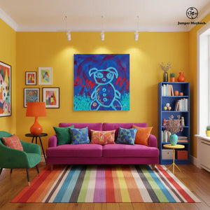 Go Go Bunny (Print on Canvas)