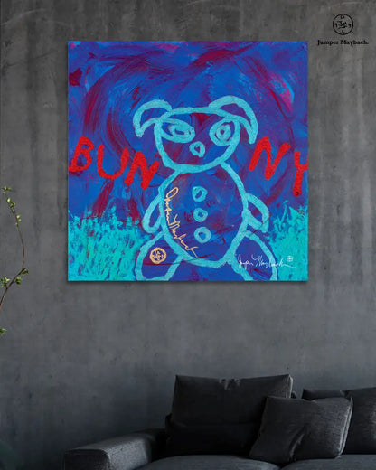 Go-Go Glow Bunny - Original Painting - Jumper Maybach Artwork