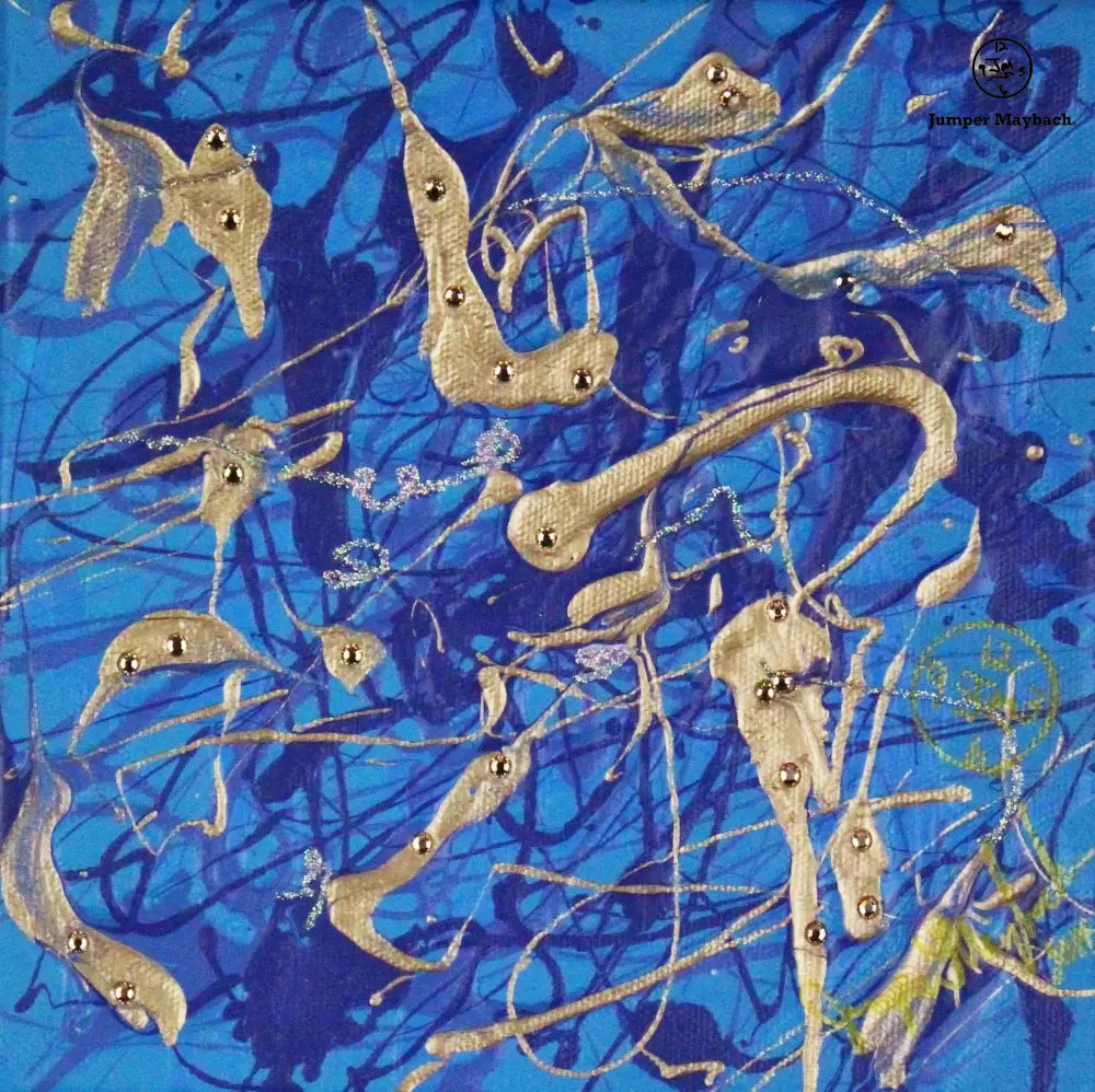 Golden Blue Spirits - Original Painting - Jumper Maybach Artwork