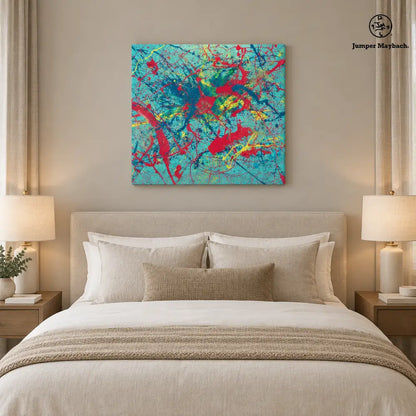 Gravity Dance embellished canvas - bedroom