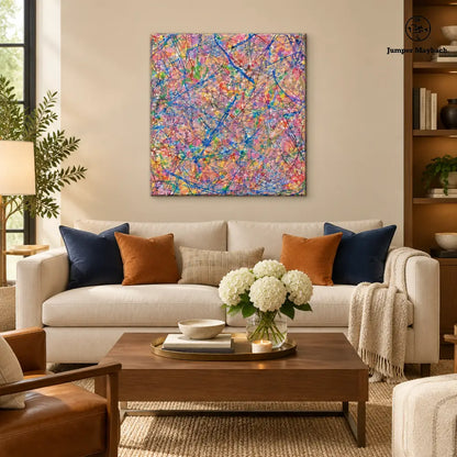 Guardian embellished canvas - living room