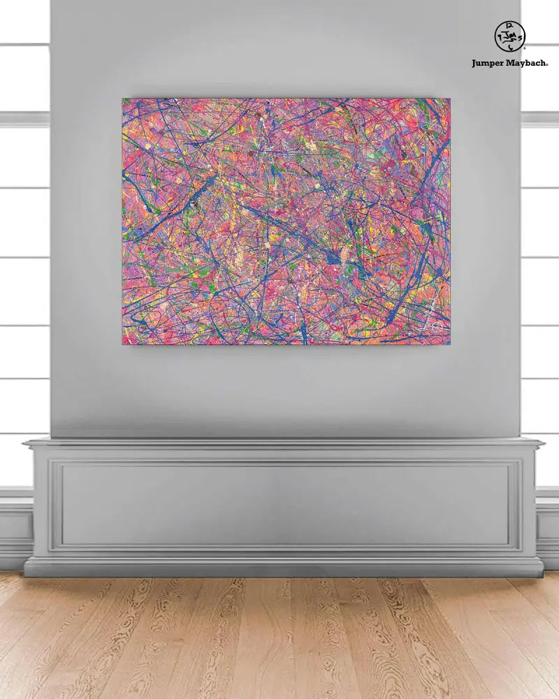 Horizontal artwork titled Guardian from Jumper Maybach's Vignette Astral series, featuring a detailed original painting.