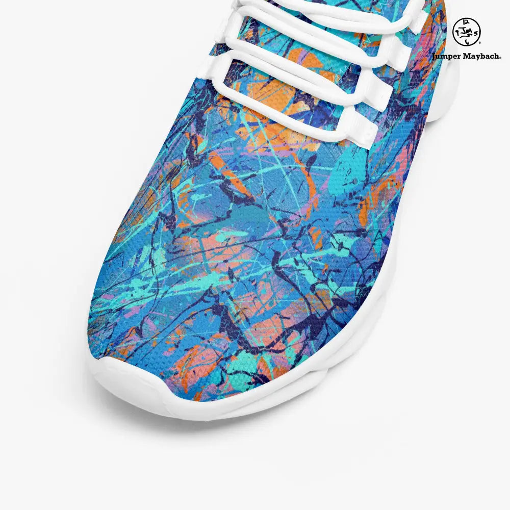 Harbor of Future Dreams Flex sneaker by Jumper Maybach® in black and white, stylish men's or women's sneakers with a modern design.
