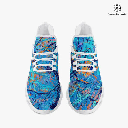 Harbor of Future Dreams Flex sneaker by Jumper Maybach® in black with white accents, casual sneaker for men and women
