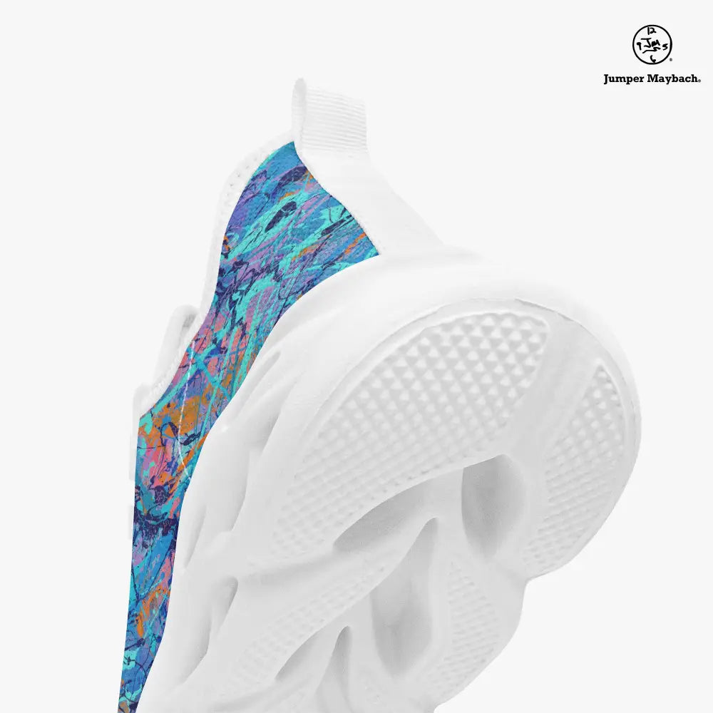 JetPrint Fulfillment Harbor of Future Dreams Flex sneaker by Jumper Maybach, men's and women's casual sneakers with colorful design.