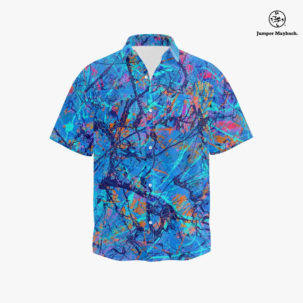 Plus size men's resort shirt by Jumper Maybach, featuring a relaxed fit and stylish design, made by JetPrint Fulfillment.