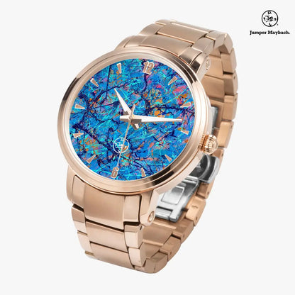 JetPrint Fulfillment Harbor of Future Dreams steel strap automatic watch with indicators, featuring a sleek stainless steel design.