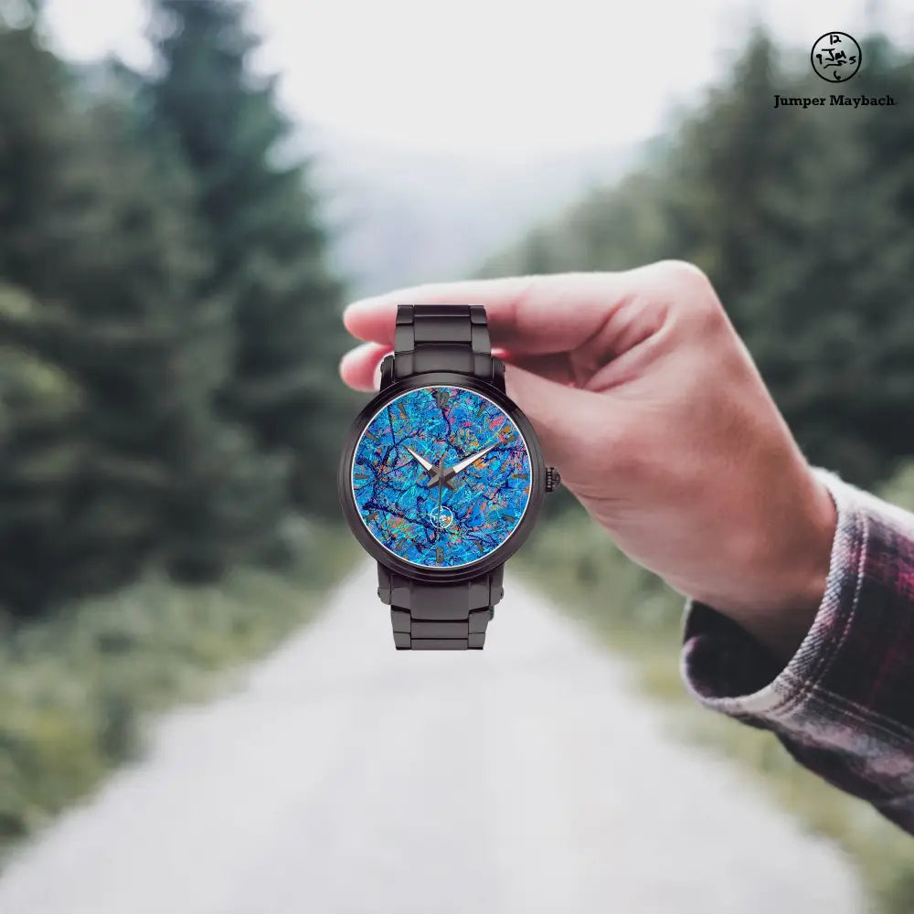 Steel strap automatic watch by Jumper Maybach with indicators, featuring a sleek design and durable metal band.
