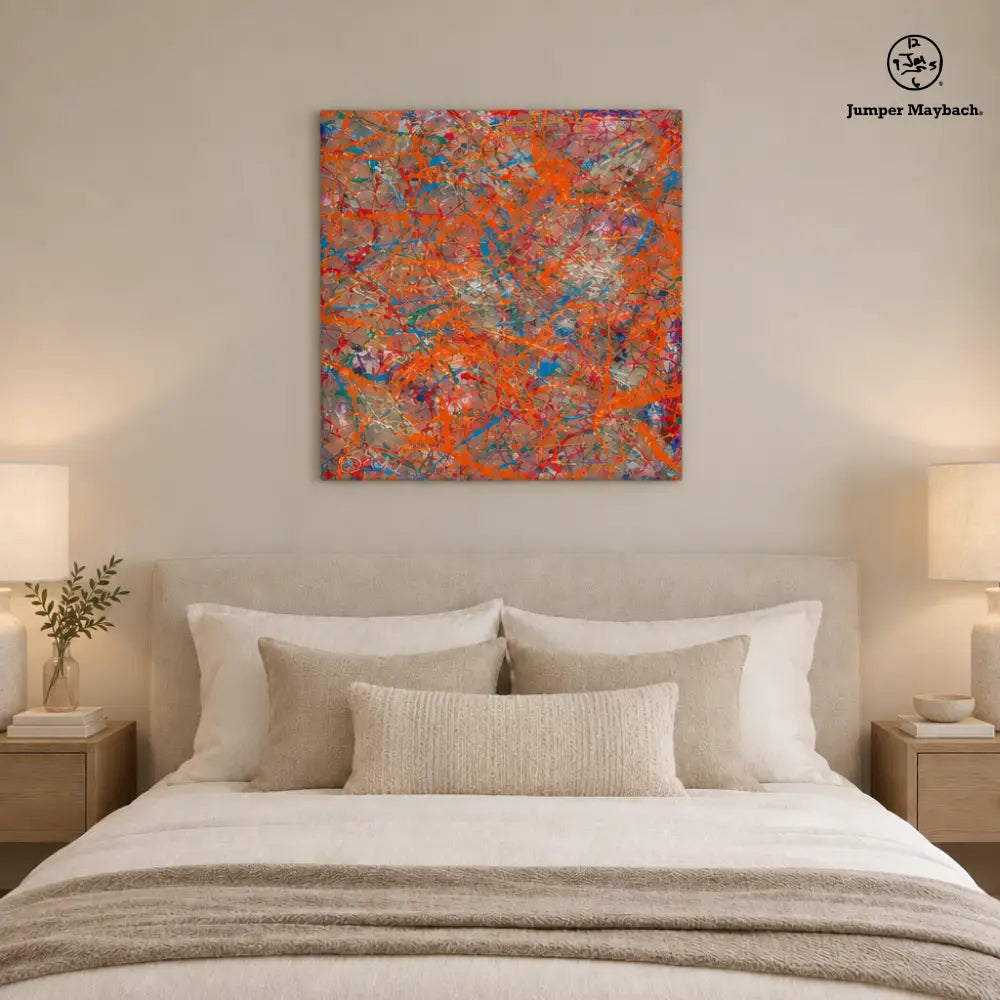 Harmony Planet embellished canvas - bedroom
