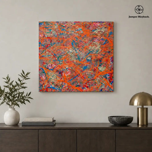 Harmony Planet embellished canvas - wall view