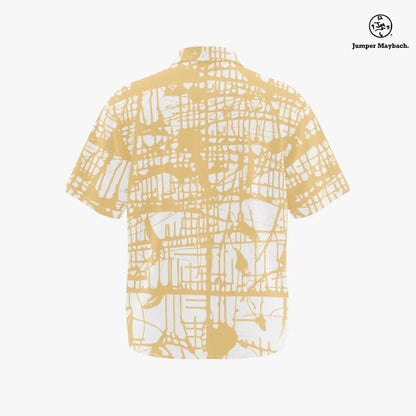 Plus size Honey Matrix resort unisex shirt by Jumper Maybach, featuring a vibrant, patterned design for stylish men's clothing.