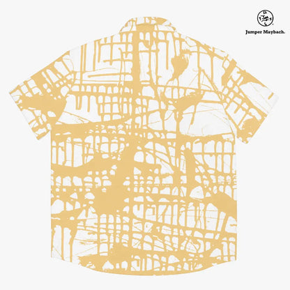 Honey Matrix Resort unisex shirt by Jumper Maybach, stylish men's clothing with vibrant honey-themed design on fabric.