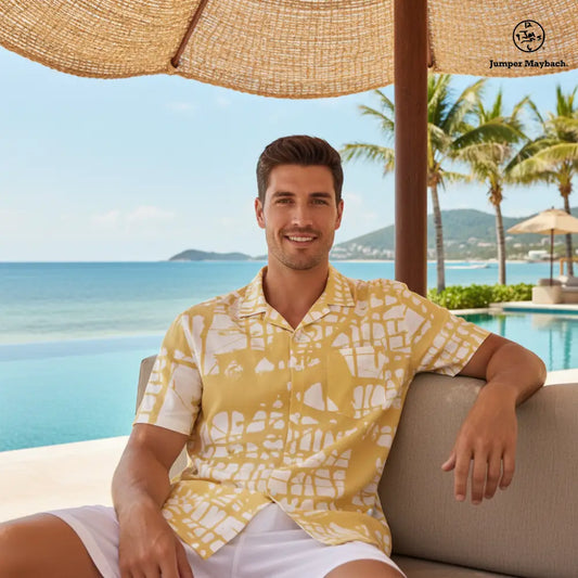 Honey Matrix Resort unisex shirt by Jumper Maybach® featuring a stylish design, men's casual shirt in a comfortable fit.
