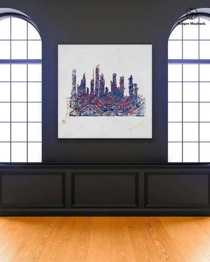 Houston Skyline Day (Print on Canvas) - Jumper Maybach Prints