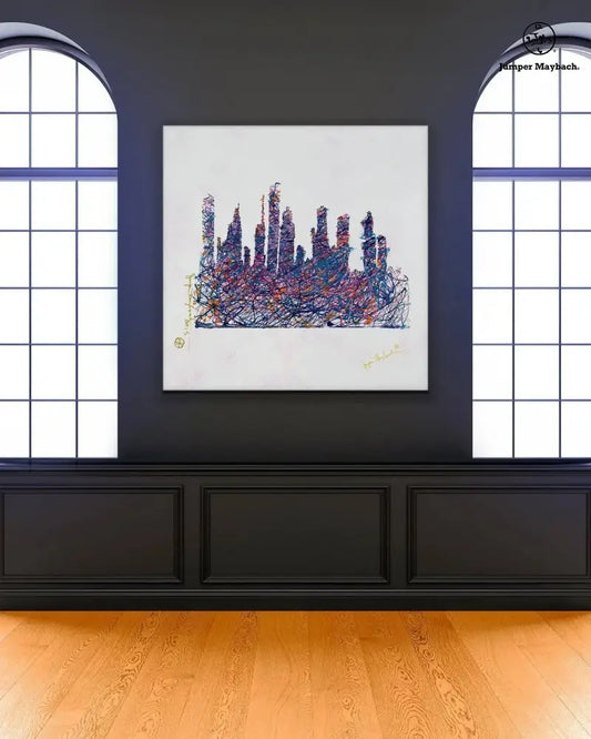 Houston Skyline Day (Print on Canvas) - Jumper Maybach Prints